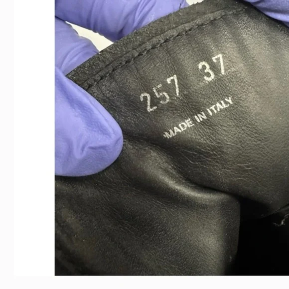 Prada Monolith Black Leather Combat Boots With Removable Pouches Tall Boot Sz 37 - Picture 10 of 12